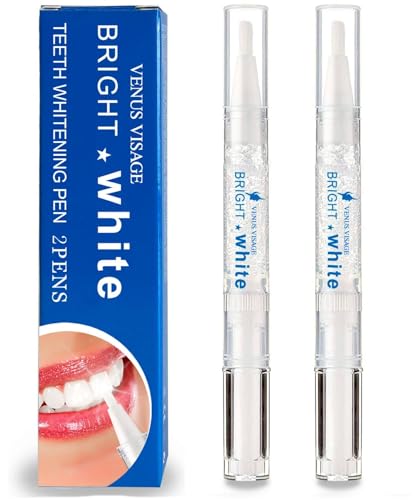 Venus Visage Teeth Whitening Stift, 20+ Zahnaufhellung Anwendungen, Schmerzfreies Zahnbleaching für Weiße Zähne, Schnelles Aufhellen, Sanftes & Zahnschonendes Bleichen (2er-Pack, Mint)