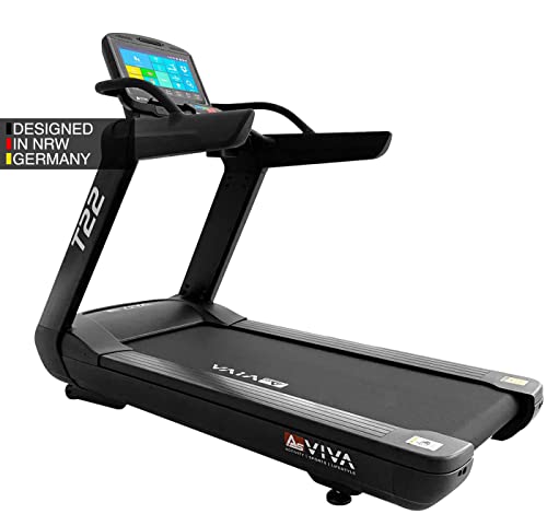 AsVIVA T22 Studio Pro Laufband | 19,5“ Android Touchscreen Computer | Hochwertiger Heimtrainer mit integriertem Lautsprecher | Steigung bis 21% | Max. Gewichtsbelastung 180 kg | Designed in Germany