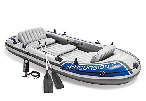 Intex Excursion 5 Set Schlauchboot - 366 x 168 x 43 cm - 4-teilig - Mehrfarbig