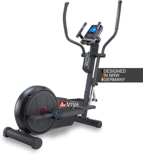 AsVIVA Crosstrainer & Ergometer C28 Pro Wi-Fi I Inkl. Pulsgurt & Fitnesscomputer I Take-to-Carry System I Elektrisch Einstellbarer Widerstand I Leiser Riemenantrieb I 16 kg Schwungmasse