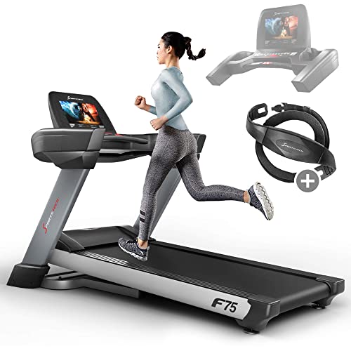 Sportstech F75 High-End Laufband | große Lauffläche 580x1600mm & Android 15,6“ Display | klappbar | bis zu 20km/h und 5PS | WiFi, USB & MP3 | Pulsgurt | 18% Steigung + Dämpfungssystem | bis 200kg