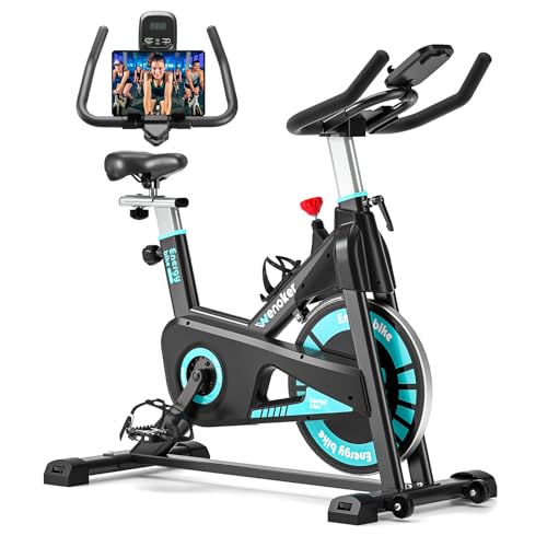 [2024 Aktualisierte] Wenoker Heimtrainers Fahrrad mit Magnetischem Widerstand, Indoor Fitnessbike Heimtrainer Kardio Training Fitnessbikes Hometrainer Fahrrad 160 kg Belastbar