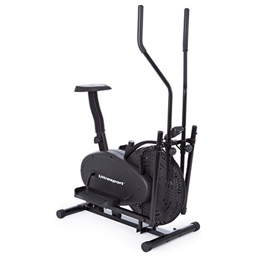 Ultrasport Basic X-Trainer 250 Crosstrainer / Ellipsentrainer trainiert Beine Gesäß Hüfte Arme Schultern und Muskeln, Fitnessbike mit Multifunktionscomputer inklusive Kalorienverbrauch Anzeige