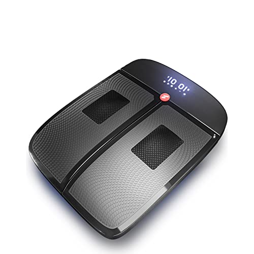 Sportstech 2in1-Vibrationsplatte 3D Massage & Fitness zuhause |Massagegerät mit Wärme (40 °C) gegen kalte Füße | Rüttelplatte für Sport & Abnehmen schnell + Fernbedienung & LED-Display | VX350