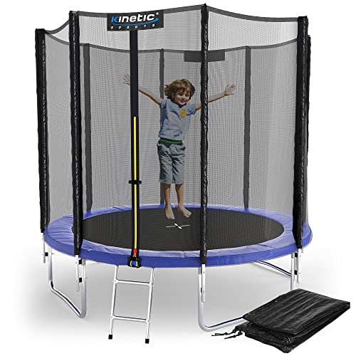 Trampolin Outdoor mit Sicherheitsnetz Ø 183 cm, rund, blau