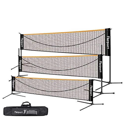 Badmintonnetz,Tennisnetz 3-6m Tragbares Volleyball Federballnetz Trainingsnetz,3 Höhen können eingestellt Werden zusammenklappbare Badminton-Netzablage,drinnen und draußen