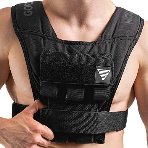 GORNATION® 10kg Gewichtsweste | Kompakte & verstellbare Gewichte für Fitness, Calisthenics & Krafttraining | Weight Vest für Herren & Damen