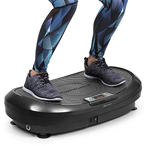 Klarfit Vibe 4DX Vibrationsplatte 4D - Vibrationstrainer Rüttelplatte mit 440 W Gesamtleistung, Fitness Trainer Vibrationsboard mit 10 Modi, 4DX TripleMotor Technologie, LCD-Anzeige, inkl. eBook