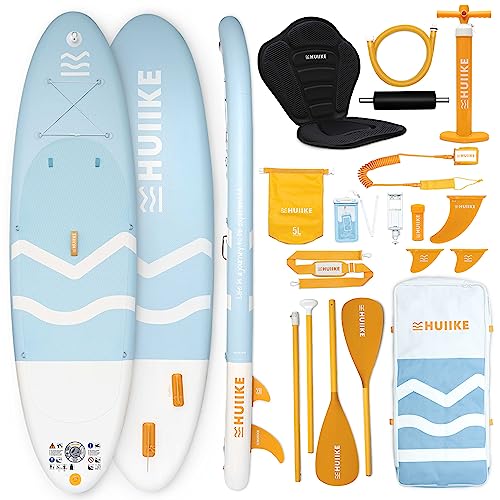 HUIIKE Stand Up Paddling Board Hochwertigem Zubehör Sup Board, Stand Up Paddle Board mit Dual-Use-Paddel und Kajaksitz | Stand-Up Paddling mit Großer Stabilität | Paddel Für Stand-Up Paddling