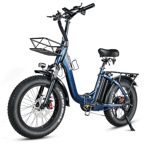 HANEVEAR Elektrofahrräder 20 Zoll E Bike Klapprad Pedelec 24Ah/48V Lithium-Akku | bis zu 140km, 250W Heckmotor, Hydraulische Bremse, Elektrofahrrad Trekking/City Pedelec für Damen und Herren, H6-S