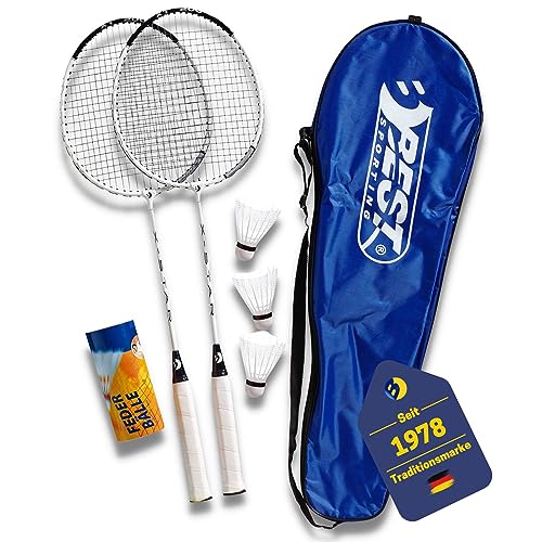 Best Sporting 200 XT Badminton Set, 2 Badminton Schläger 3 Bälle inklusive Tragetasche