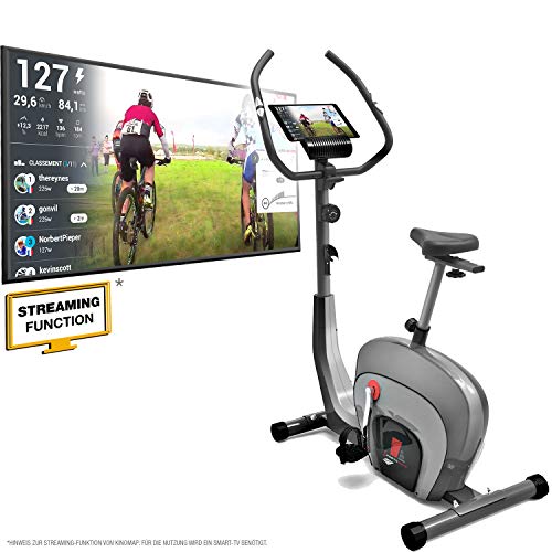 Sportstech ES400 Ergometer Heimtrainer - Smartphone APP Steuerung - 10kg Schwungmasse - Bluetooth - Pulsmesser - Hometrainer mit Magnetbremssystem - Fahrrad-Trainer - Fitness-Bike - Tablethalterung