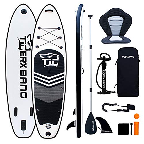 Tigerxbang SUP Board Stand Up Paddling Board | 10'6" 320x80x15cm | Kayak Seat| Komplettes aufblasbares Paddle Zubehör