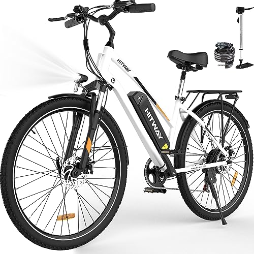 HITWAY E Bike 28 Zoll, Elektrofahrrad Pedelec für Damen und Herren, E-Fahrrad mit 36V 12Ah Wechselakku, 250W Motor, 7 Gang Schaltung, Citybike Electric Bike Ebike Reichweite bis zu 35-90Km