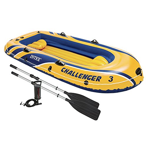 Intex Challenger 3 Set Schlauchboot - 295 x 137 x 43 cm - 3-teilig - Bunt