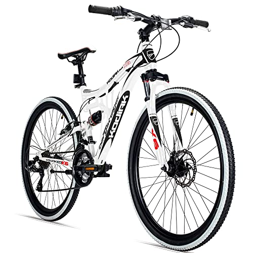 Bergsteiger Kodiak 26 Zoll, 29 Zoll Mountainbike, Scheibenbremse, Shimano 21 Gang-Schaltung, Vollfederung, Fully MTB für Jungen, Mädchen, Damen & Herren