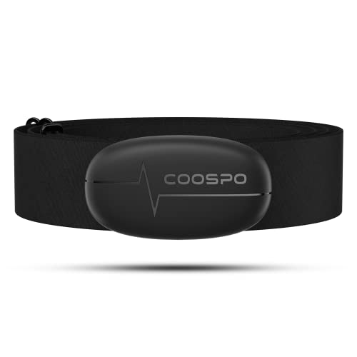 COOSPO H6M Herzfrequenzmesser Pulsgurt Brustgurt Bluetooth ANT+ Konnektivität, Herzfrequenz Sensor EKG-Messung IP67 Wasserdichter, Kompatibel mit Wahoo, Elite HRV, Rouvy, Adidas Run, Kinomap, Pulsoid