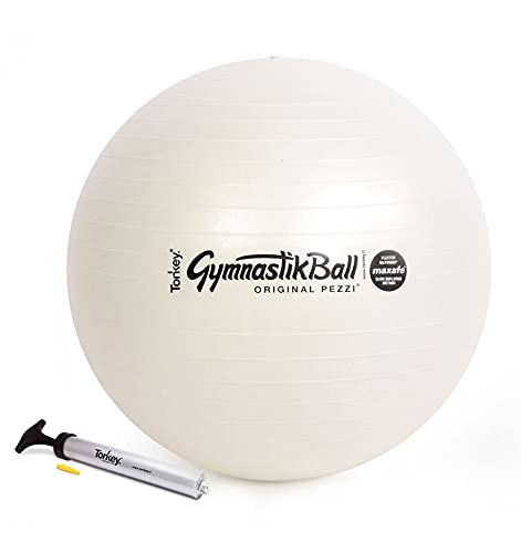 Original Pezzi Ball MAXAFE 75cm pearlwhite mit Pezzi Pumpe Gymnastikball Gymball