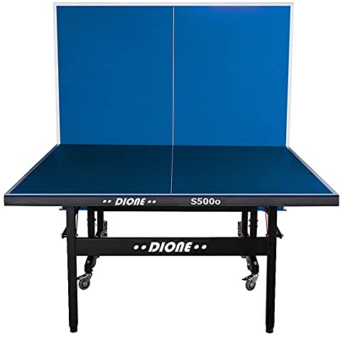 Dione Tischtennistisch S500o - 6mm top - Outdoor Klapp - Rollbar Tischtennisplatte für draußen - Wetterfeste TT-Tisch 60kg - 10 Minuten Installation