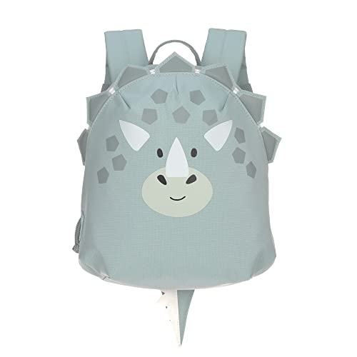 LÄSSIG Kleiner Kinderrucksack für Kita Kindertasche Krippenrucksack mit Brustgurt, 20 x 9.5 x 24 cm, 3,5 L/Tiny Backpack Dino