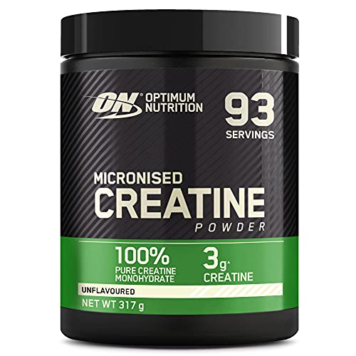 Optimum Nutrition Creatin Monohydrat Pulver, ON Kreatin hergestellt für Leistungssteigerung, 93 Portionen, 317g, Verpackung kann Variieren