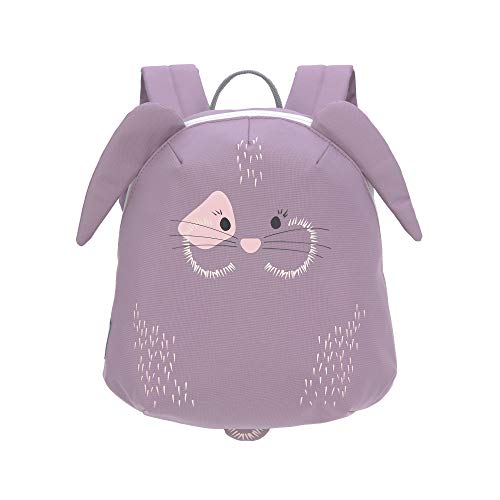 LÄSSIG Kleiner Kinderrucksack für Kita Kindertasche Krippenrucksack mit Brustgurt, 20 x 9.5 x 24 cm, 3,5 L/Tiny Backpack Bunny