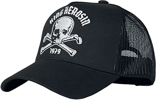 King Kerosin Herren Trucker Cap | Frontstickerei | Mesh | Motorcycle | Skull | Totenkopf | Snapback 1979
