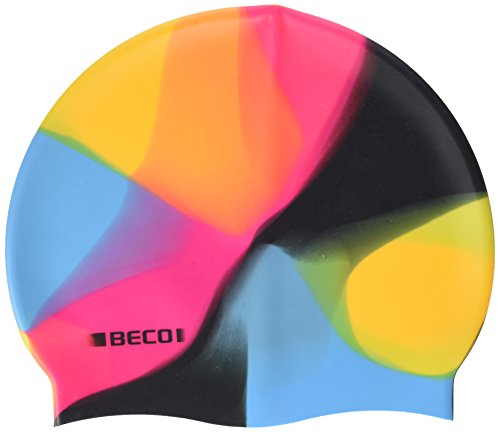 Beco Beermann GmbH & Co. KG Kinder Silikonhaube, Multicolor Kappe, schwarz/Bunt, One Size