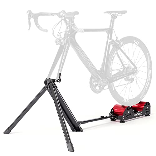 CXWXC Fahrrad Rollentrainer - 5-stufiger Magnetwiderstand, Klappbar, Indoor Fahrradtraining für 16-29 Zoll Fahrräder