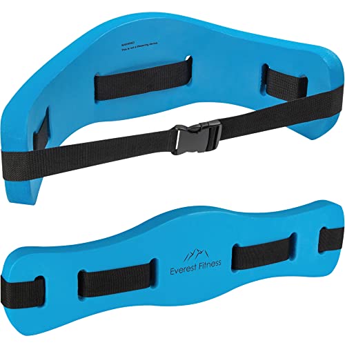 EVEREST FITNESS Schwimmgürtel für Wassersport und Schwimm Training - Schwimmhilfe Gürtel bis 100 kg für Erwachsene - Verstellbarer Aquajogging Gurt