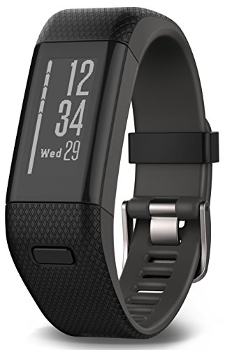 Garmin vívosmart HR+ Fitness-Tracker - GPS-fähig, Herzfrequenzmessung am Handgelenk, Smart Notifications Black, M - L, 010-01955-30