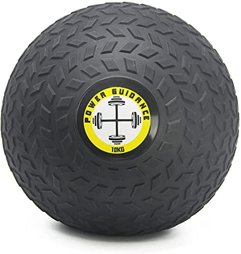 POWER GUIDANCE - Slam Ball Gummi Medizinball Fitnessball Trainingsball mit griffiger, strukturierter Oberfl?Che und Ultra-robuster Gummih¨¹lle