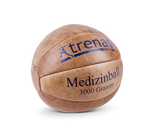 trenas Original Medizinball aus Leder - 3 KG