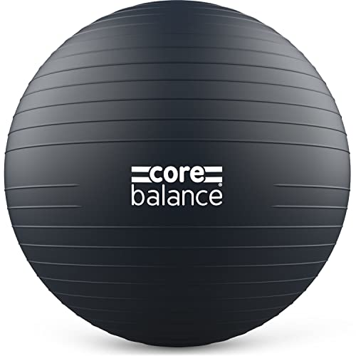 CORE BALANCE, berstsicherer Gymnastikball - für Fitness Yoga Schwangerschaft - 55cm 65cm 75cm 85cm - inkl. Luftpumpe