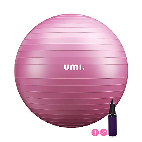 Amazon Brand - Umi Gymnastikball Anti-Burst Sitzball 48cm-75cm Fitnessball mit Ball Pumpe Pezziball für Yoga Pilates, Balance Übung Core-Training Maximalbelastbarkeit bis 300kg