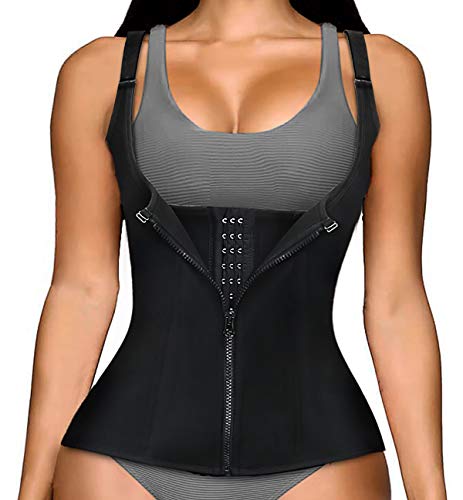 SIMIYA Unterbrust Korsett Taillenformer Figurformend Bauchweggürtel Sport Korsett Damen Shaping Bodysuit Verstellbar Shapewear mit Haken(XL)