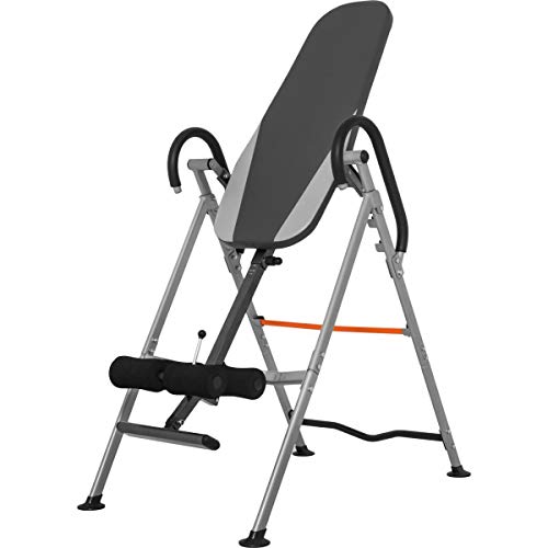 GORILLA SPORTS® Inversionsbank - Volle Vertikale Inversion 180°, Klappbar, Verstellbar, bis 110kg - Schwerkrafttrainer, Streckbank, Entlastung der Wirbelsäule, Inversionstisch, Rückentrainer