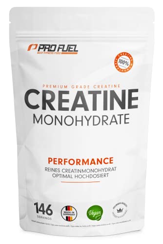 Creatin Monohydrat Pulver 500g - Kreatin Monohydrat in mikronisierter Qualität - Creatine-Monohydrate optimal hochdosiert - reines Creatin-Pulver ohne Zusätze, 100% vegan - für 146 Anwendungen