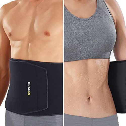 Bracoo SE22 extra-breit Bauchweggürtel - Damen & Herren - Hot Belt - Schwitzgürtel - Waist Trimmer - Schnell & Einfach Abnehmen mit dem Fitnessgürtel (L/XL)