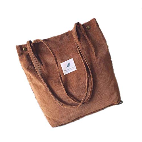 Taschen für Frauen Cord Umhängetasche Wiederverwendbare Einkaufstaschen Casual Tote Weibliche Handtasche