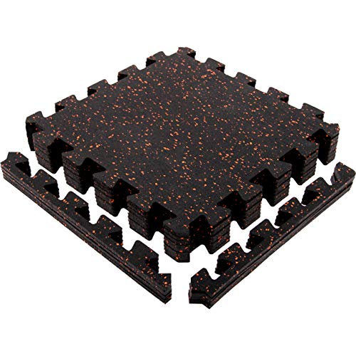 NEOLYMP Puzzlematte – robuste Naturkautschuk Bodenschutzmatte für Fitness 1 x 8 Stück