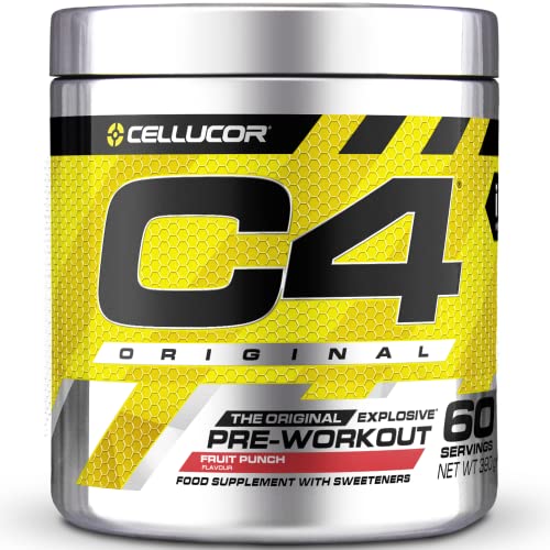 C4 Original - Pre-Workout-Booster - Getränkepulver für Energy Drink | 150 mg Koffein + Beta-Alanin + Kreatin-Monohydrat (Fruchtpunsch, 60 Portionen)
