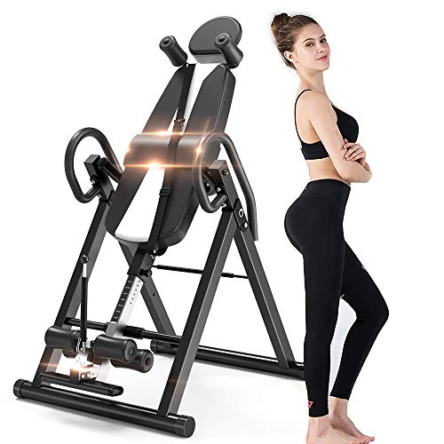 YOLEO Inversionsbank Gravity Verstellbarer Neigungswinkel, Klappbar, 136kg, 180° Inversion, zur Entlastung der Wirbelsäule - Schwerkrafttrainer, Rückentrainer, Inversionstisch, für Fitness