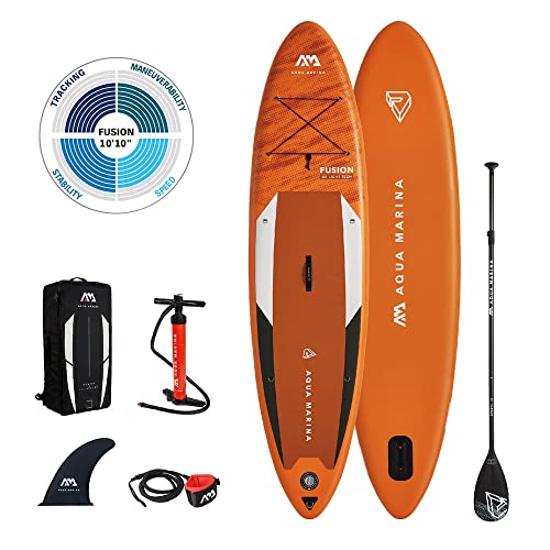 Aquamarina Unisex Adult - 3.3m/15cm, Fusion All Around iSUP 3 3m 15cm with paddle and safety leash, Mehrfarbig, 330 x 81 15 cm EU