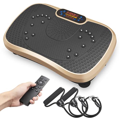 Dripex Vibrationsplatte mit 99 Vibrationsstufen Sportgerät für Zuhause Vibrationstrainer|Body Shaping| Muskel Bauen| Bluetooth Lautsprecher