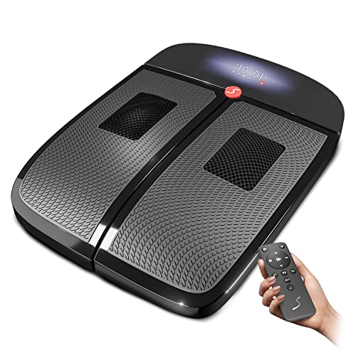 Sportstech 2in1-Vibrationsplatte 3D Massage & Fitness zuhause | Massagegerät mit Wärme (40 °C) gegen kalte Füße | Rüttelplatte für Sport & Abnehmen schnell + Fernbedienung & LED-Display | VX350